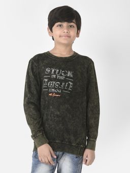CRIMSOUNE CLUB - Boys Green Tie Dye Sweatshirt