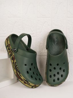 Carlton London - Olive Camo Solid Clogs