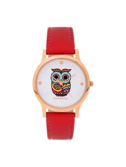 Teal by CHUMBAK - Orange PU Leather Watch