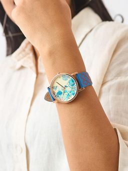Teal by CHUMBAK - Blue PU Leather Watch