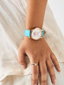 Teal by CHUMBAK - Blue PU Leather Watch