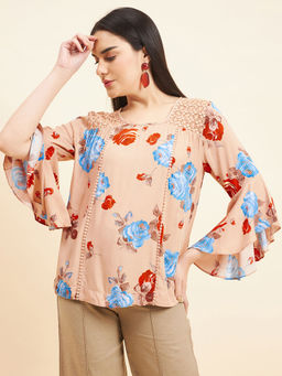 Gipsy - Women Beige Floral Top
