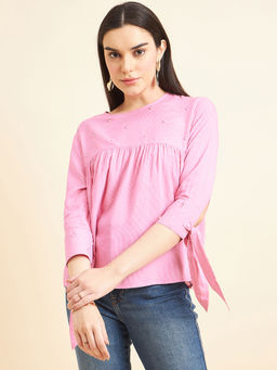 Gipsy - Women Pink Embellished Top