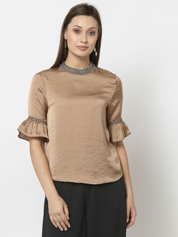 Gipsy - Women Brown Solid Top