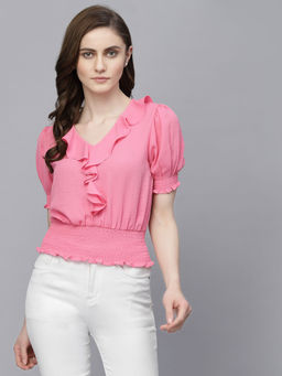 Gipsy - Women Pink Solid Top