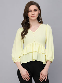 Gipsy - Women Yellow Solid Top