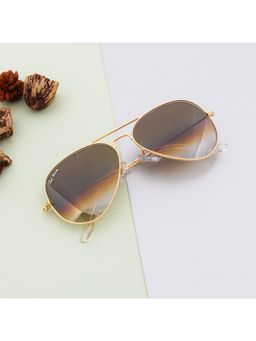 TED SMITH - UV Protection Aviator Sunglass For Men Women Glass Lens AVIMAST_C1