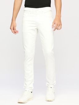 Pepe Jeans - Chinox White Mid Rise Regular Fit Jeans