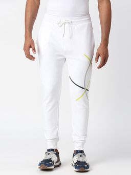 Pepe Jeans - White Neil Placement Print Jogger