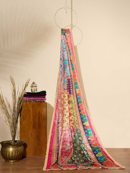 Globus - Ethnic Mirror Work Detail Gotta Patti Border Festive Dupatta