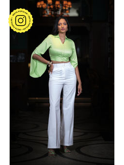 Qua - Crop Corset Shirt