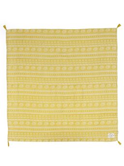 Mi Arcus - Printed Green Cotton Muslin Nursing Scarf for Comfortable Breastfeeding