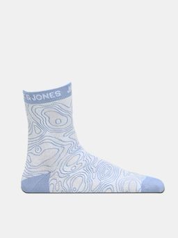 Jack & Jones - Men Self Design Blue Calf Length Socks
