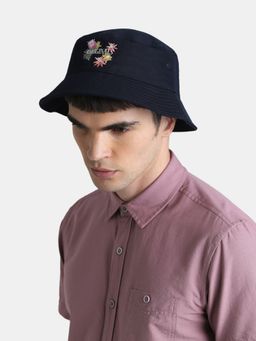 Jack & Jones - Navy Blue Floral Bucket Hat