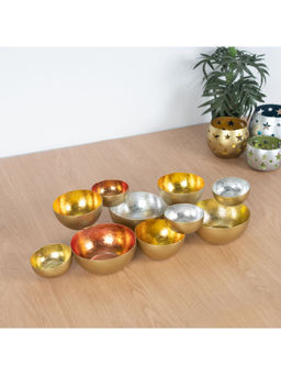 HomeTown - Aruba Iron Table Top Tealight Holder in Multi Colour