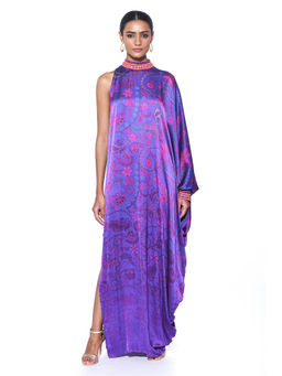 Siddhartha Bansal - Royal Purple One Shoulder Dress