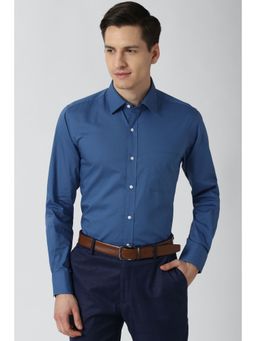 Peter England - Men Navy Full Sleeves Formal Shirt