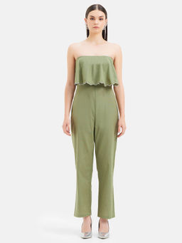 Kazo - Janice Strapless Embellished Jumpsuit