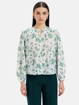 Kazo - Delilah Printed Embroidered Top