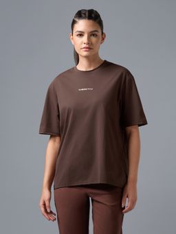 Technosport - Women Printed Boxy Fit Round Neck Sports T-Shirt With Cotflex