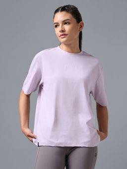 Technosport - Women Printed Boxy Fit Round Neck Sports T-Shirt With Cotflex