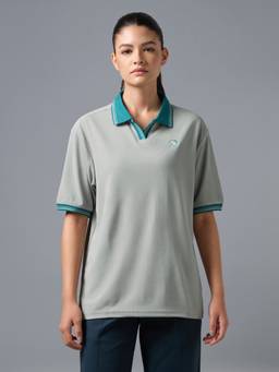 Technosport - Women Slim Fit Polo Sports T-Shirt With Matpiq For Training And Fitness