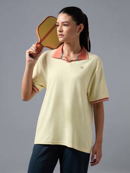 Technosport - Women Slim Fit Polo Sports T-Shirt With Matpiq For Training And Fitness