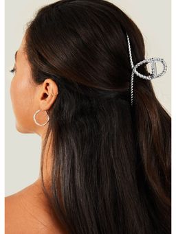 Accessorize London - Women Silver Twisted Metal Claw Clip