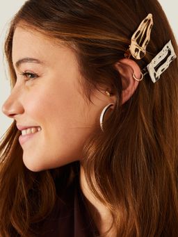 Accessorize London - Women Multi-Colour Molten Metal Hair Clips (Pack Of 2)