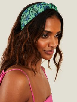 Accessorize London - Women Green Jungle Knot Hairband