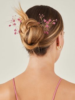 Accessorize London - Women Pink Flower Hair Pins (Pack Of 2)