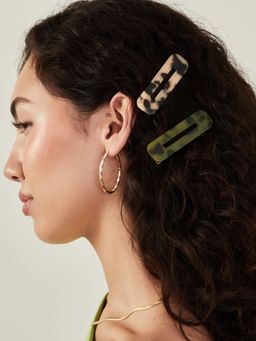 Accessorize London - Women's Tortoiseshell Snap Clips (Pack Of 2)