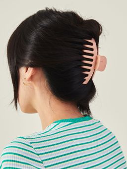 Accessorize London - Women Pink Extra Large Matte Claw Hair Clip