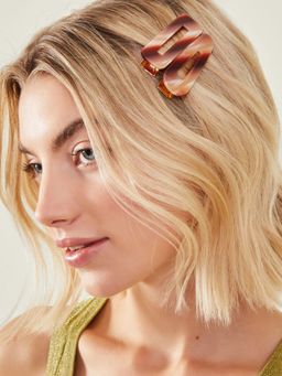 Accessorize London - Women's Marble Hair Clips (Pack Of 2)