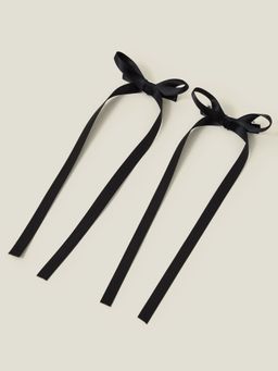 Accessorize London - Women Black Mini Hair Bow (Pack Of 2)