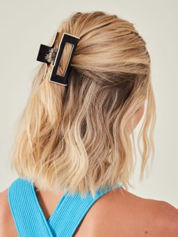 Accessorize London - Women Black Contrast Hair Claw Clip