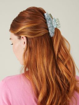 Accessorize London - Women Green Large Marble Resin Hair Claw Clip