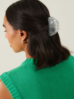 Accessorize London - Women Blue Round Resin Hair Claw Clip
