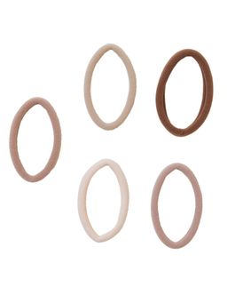 Accessorize London - Women Multi-Colour Towelling Rubber Band (Pack Of 5)