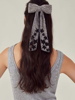 Accessorize London - Black Diamante Star Hair Bow