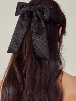 Accessorize London - Women Black Crystal Hair Bow