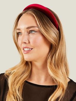 Accessorize London - Red Velvet Padded Headband
