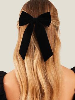Accessorize London - Black Velvet Hair Bow