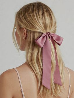 Mueras - Dark Mauve Satin Silk Luxury Hair Ribbon