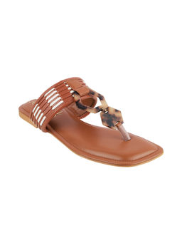 Catwalk - Women Casual Square Toe Slip On Tan