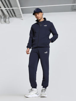 Puma - Men Blue Solid Sports Tracksuit (Set of 2)