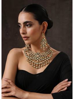 MINAKI - White Rukhmani Bridal Jewellery Set