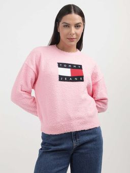 Tommy Hilfiger - FA 24 TJW CENTER FLAG SWEATER Women Pink Sweater