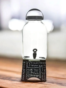 At Home by Nilkamal - Transparent Glass 5000 ml Water Dispenser With Stand Transparent