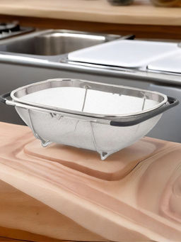 At Home by Nilkamal - Stainless Steel Sink Basket Silver